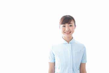 ご挨拶をする看護師