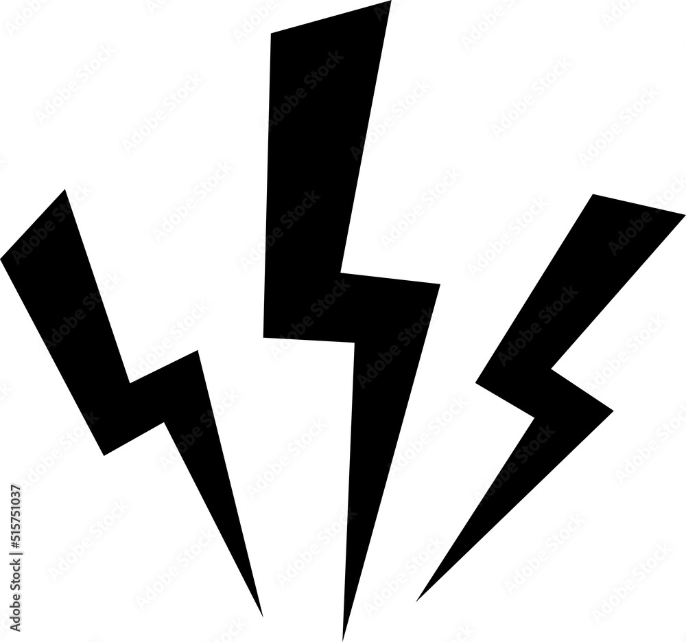 Poster vector lightning icon vector art on white background..eps