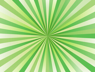 緑色の集中線の背景素材