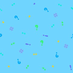 Punctuation marks seamless school pattern for kids for notebooks and clothes print and fabrics and wrapping paper