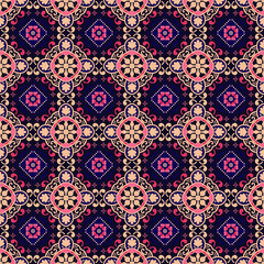 Floral Seamless Pattern Background Garden Nature Damask Aboriginal Art