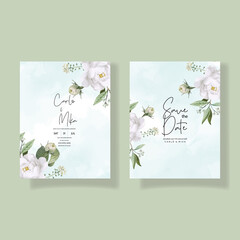Fototapeta na wymiar Beautiful Floral Wedding Invitation Card
