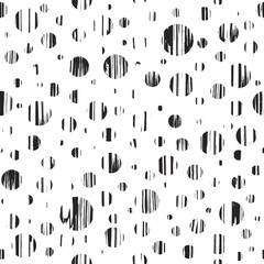 Seamless grunge pattern of little black dots or spots on white. Scratched vintage ornament. Decorative wallpaper, good for printing.