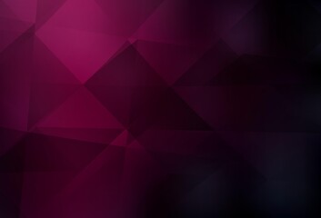 Fototapeta premium Dark Pink vector shining triangular background.