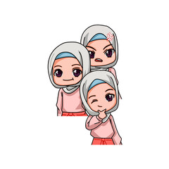 Cute Female Muslim Character