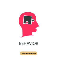 behavior icons  symbol vector elements for infographic web