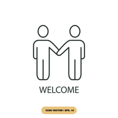 welcome icons  symbol vector elements for infographic web