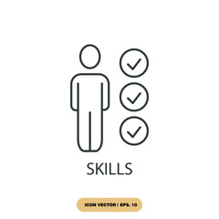 skills icons  symbol vector elements for infographic web