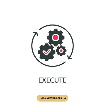 Execute Icons  Symbol Vector Elements For Infographic Web