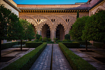 Aljafería Palace interior in Zaragoza, Spain