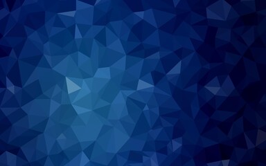 Obraz premium Dark BLUE vector abstract polygonal pattern.