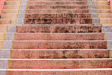 The concrete step in Thai temple
