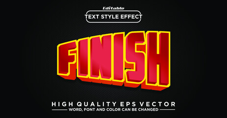 Finish text style effect editable