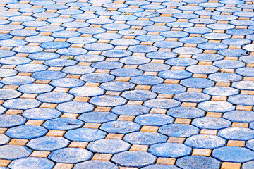 The brick block floor background
