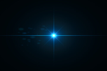 Natural, Sun flare on the black background