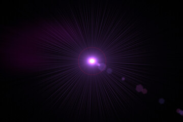 Natural, Sun flare on the black background