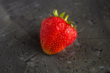 strawberry on a wooden background