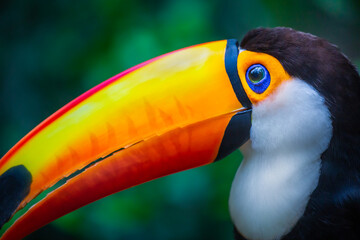 Fototapeta premium Toucan side profile close-up in Pantanal, Brazil