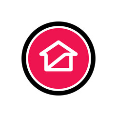 Simple house logo design, minimal home icon  - Vector
