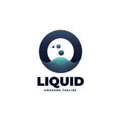 Vector Logo Illustration Liquid Gradient Colorful Style.