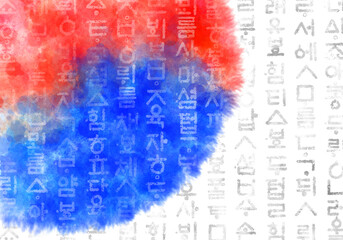 Graphic images applied with the Korean flag Taegeukgi, which can be used as a graphic background on Korean national holidays.