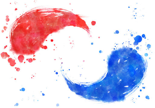 Graphic images applied with the Korean flag Taegeukgi, which can be used as a graphic background on Korean national holidays.