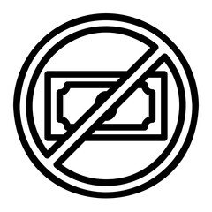 no money line icon