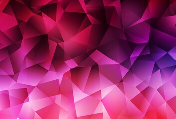Naklejka premium Dark Purple, Pink vector low poly texture.