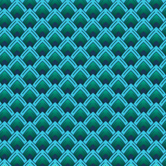 Fototapeta na wymiar blue and green scaly geometric pattern