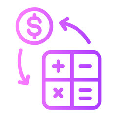 accounting gradient icon