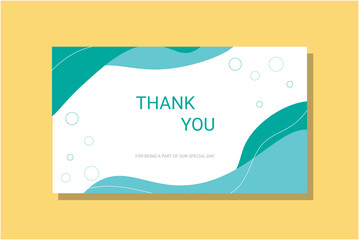 Thank you card template vector illustration