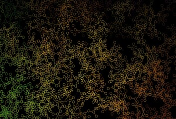 Dark Green, Yellow vector texture with artificial intelligence concept.