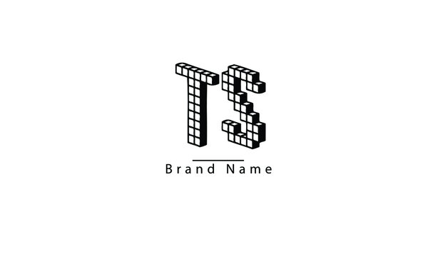TS ST T S abstract vector logo monogram template