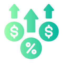 Obraz premium profit gradient icon