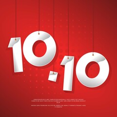 10 10 shopping day poster or banner for social media sale discount promotion