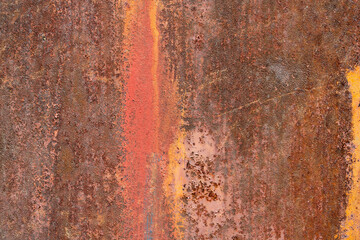 The texture of rusty metal. Background covered with corrosion