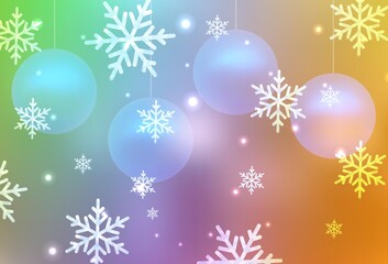 Light Multicolor vector backdrop in holiday style.