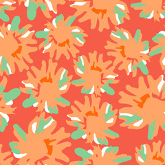 seamless summer pattern background  with abstract flowers , greeting card or fabric