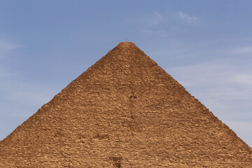 Great pyramid of Giza against blue sky