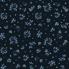 Cute floral background. Vector seamless pattern with ditsy flowers. Vintage botanical surface pattern design. Cottage core wallpaper