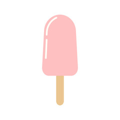Ice cream simple vector illustration. Food dessert icon in flat style
