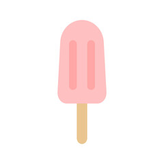 Ice cream simple vector illustration. Food dessert icon in flat style