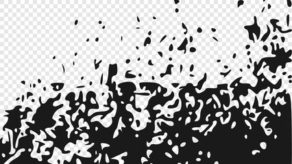 Abstract grunge distressed texture in transparent background