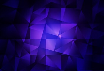 Dark Purple vector polygonal background.