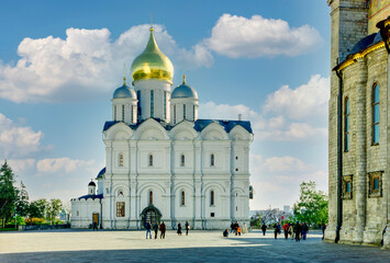Fototapeta na wymiar Cathedral of Archangel in Moscow Kremlin