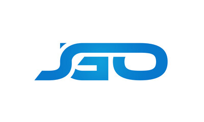 Connected JGO Letters logo Design Linked Chain logo Concept