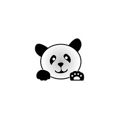 panda icon logo vector design