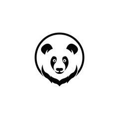 panda icon logo vector design