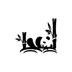 panda icon logo vector design