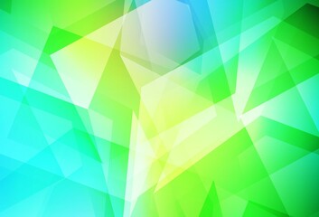 Light Blue, Green vector abstract polygonal template.